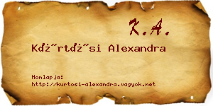 Kürtösi Alexandra névjegykártya